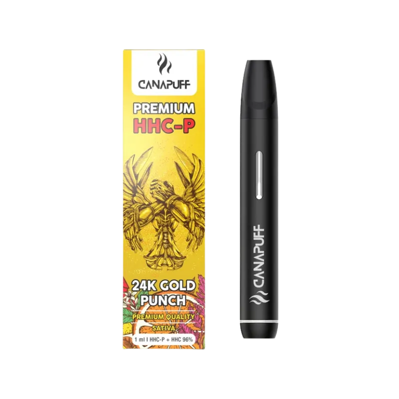 CanaPuff 24K GOLD PUNCH 96 % HHC-P - Jednorázové vaporizačné pero, 1 ml
